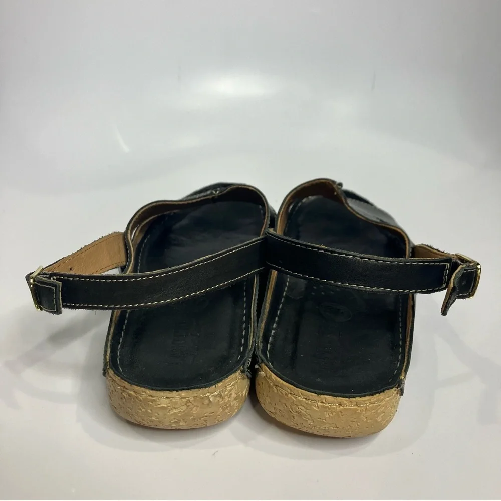 Lasocki black leather sandals women’s size 39 boho classy‎ cottagecore